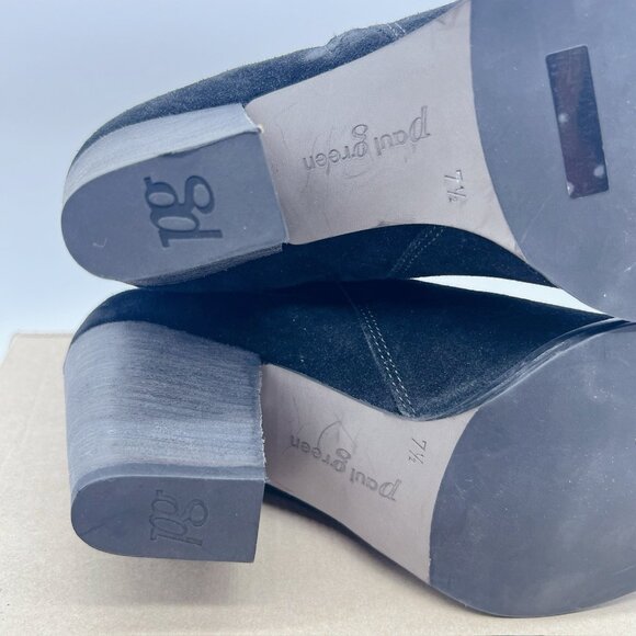 Paul Green Reya Boot Heeled Ankle Black Soft Suede UK 7.5 US 10 - NEW $550 - Picture 10 of 12